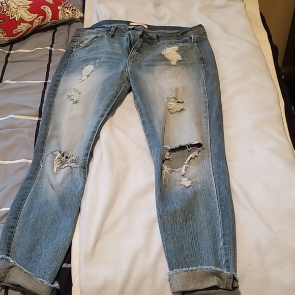 refuge Denim - Refuge size 10 distressed boyfriend jeans